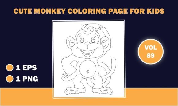 Download Monkey Coloring Page for Kids Book - Coloring Collection