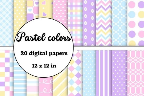 Download Pastel Colors Digital Papers - Digital papers Collection