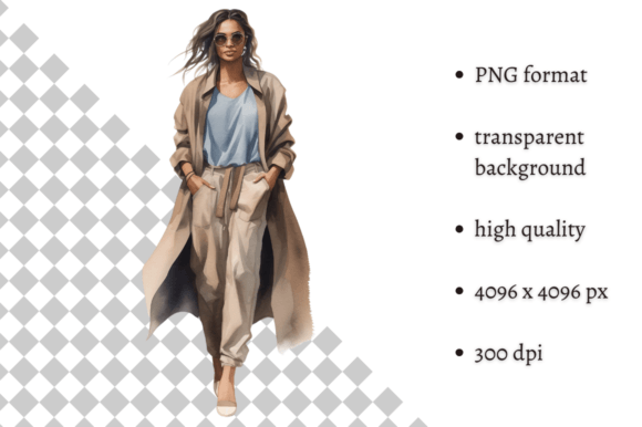 Download Fashion Girl in Beige &amp; Blue Clipart - Blue clipart Collection