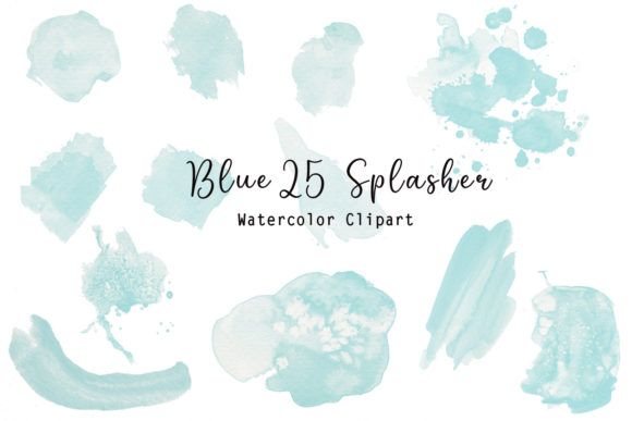 Download Watercolor Splashes Blue Clipart - Blue clipart Collection