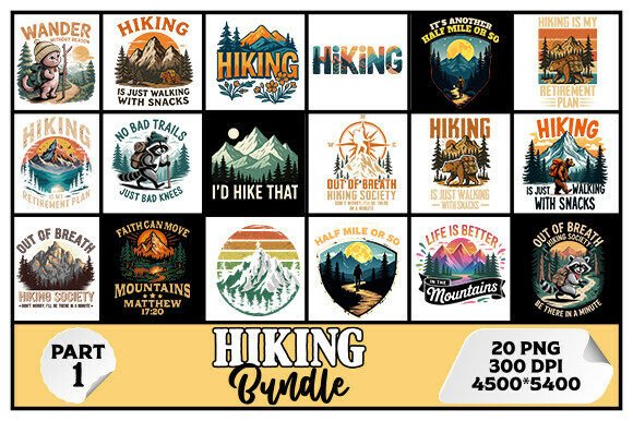 Download Outdoor Adventure Hiking PNG Bundle - Premium Resources